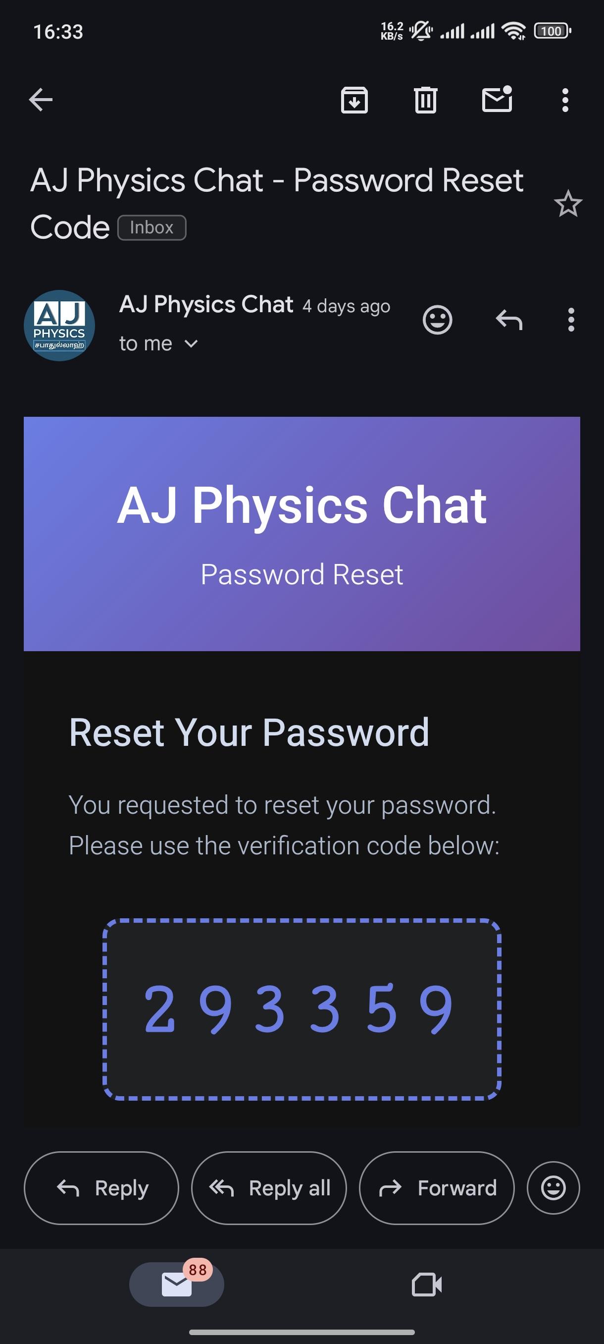 AJ Physics - Email Authentication Service