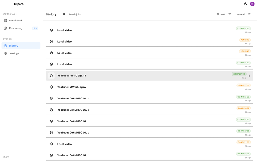 Clipora AI - Smart Dashboard - Image 3