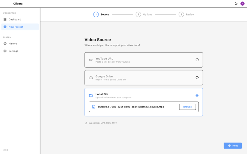 Clipora AI - Smart Dashboard - Image 2